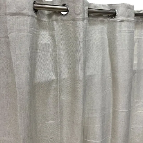 Κουρτίνα έτοιμη ραμμένη λινή με κρίκο 80% σκίασης 270x280 μπεζ ανοιχτό