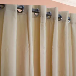 Κουρτίνα με μεταλλικά δαχτυλίδια 270x280 Μπεζ