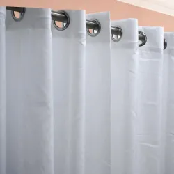 Κουρτίνα με μεταλλικά δαχτυλίδια 270x280 Λευκό