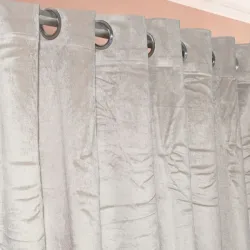Κουρτίνα με μεταλλικά Κρίκο 270x280 Ερκού Βελουτέ