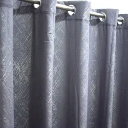 Κουρτίνα έτοιμη ραμμένη με κρίκο 90% σκίασης 270x280 Γκρι