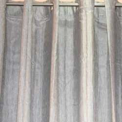 Κουρτίνα έτοιμη ραμμένη σατέν με κρίκο 90% σκίασης 270x280 γκρι