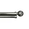 Κουρτινόξυλο Μπάλα Strass Φ28mm Inox Ασήμι Ματ 160cm εως 300cm