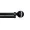 Κουρτινόξυλο Μπάλα Strass Φ28mm Inox Μαύρο 160cm εως 300cm