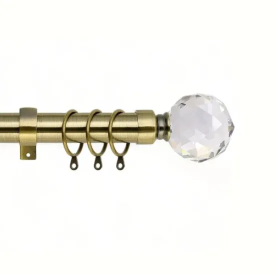 Κουρτινόξυλο Μπάλα Φ28mm Inox Χρυσό 160cm εως 300cm