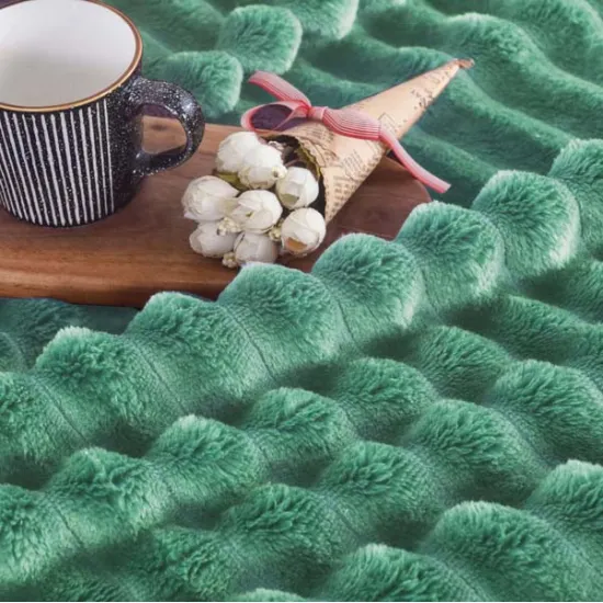 Κουβέρτα Υπέρδιπλη 20x240 Super soft Βελουτέ Ριγέ Βεραμάν