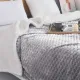 Κουβέρτα Υπέρδιπλη Γούνινη 220x240 Ανοιχτό Γκρι