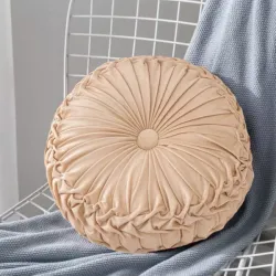 Μαξιλάρι Βελούδινο Στρογγυλό 32cm Μπεζ