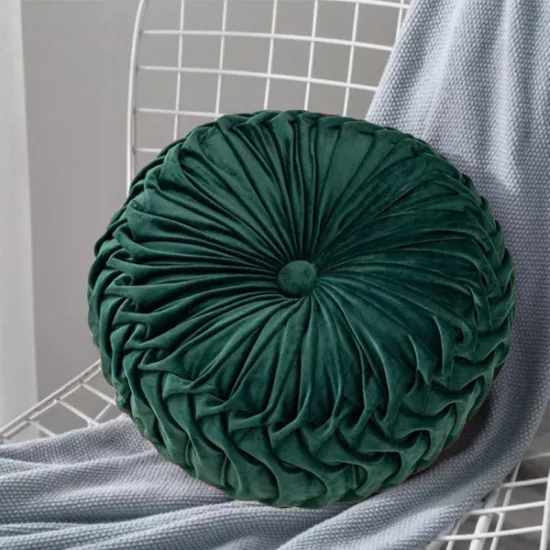 Μαξιλάρι Βελούδινο Στρογγυλό 32cm Κυπαρισί