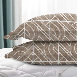 Σετ Μαξιλαροθήκες 50x70 IL-LINE Μοτίβο Μόκα