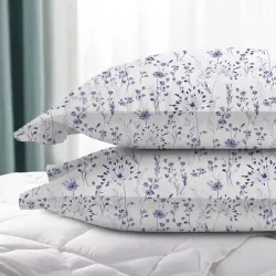 Σετ Μαξιλαροθήκες 50x70 IL-LINE Floral Λιλά