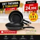 Σετ Αντικολλητικά Τηγάνια 3τμχ Αλουμινίου (+1 ΔΩΡΟ) – Spiti Bazaar