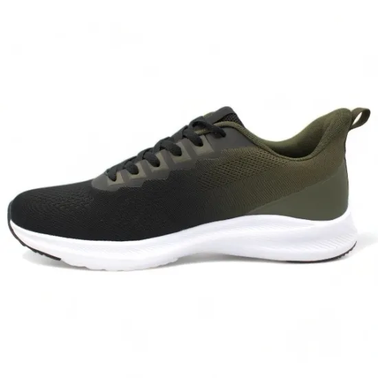 Παπούτσια Ανδρικά Αθλητικά Sneakers Μαύρο-Λαδί