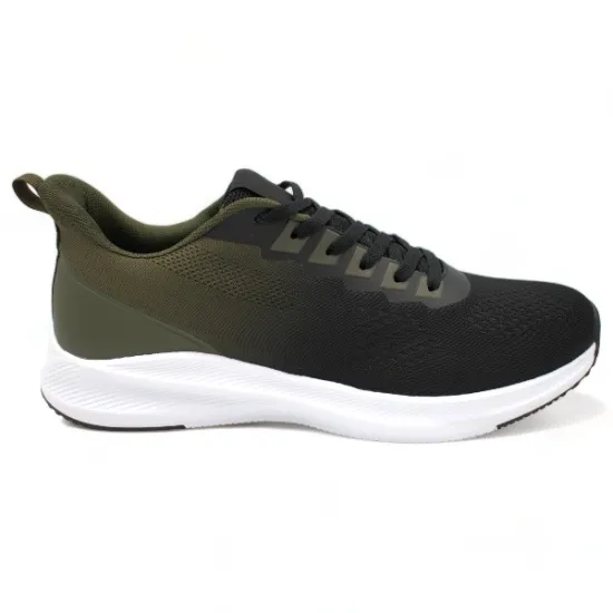 Παπούτσια Ανδρικά Αθλητικά Sneakers Μαύρο-Λαδί
