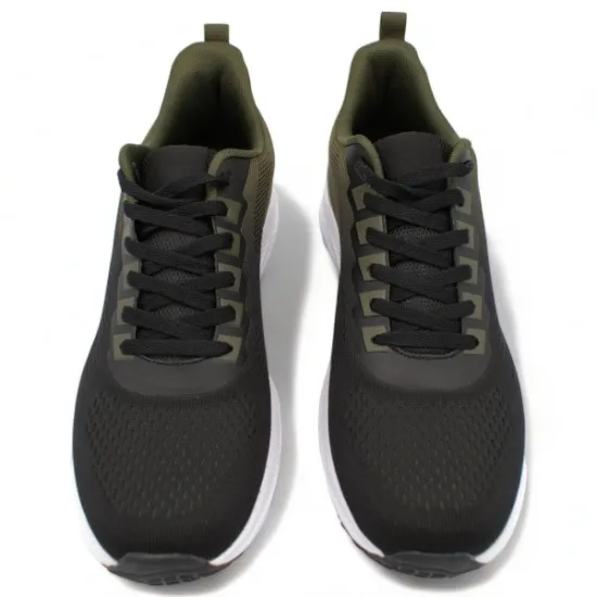 Παπούτσια Ανδρικά Αθλητικά Sneakers Μαύρο-Λαδί