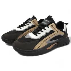 Παπούτσια Ανδρικά Αθλητικά Sneakers Μαύρο-Καφέ