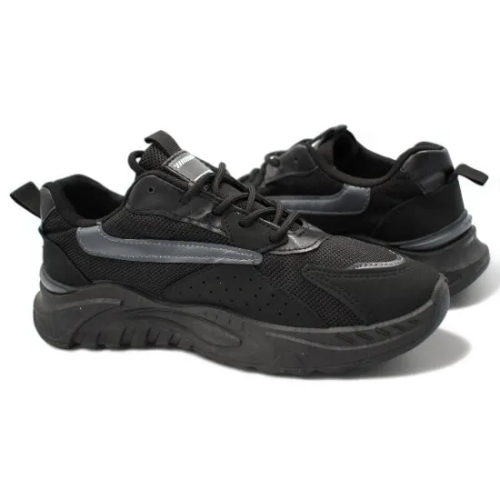 Παπούτσια Ανδρικά Αθλητικά Sneakers Μαύρο-Γκρι