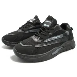 Παπούτσια Ανδρικά Αθλητικά Sneakers Μαύρο-Γκρι