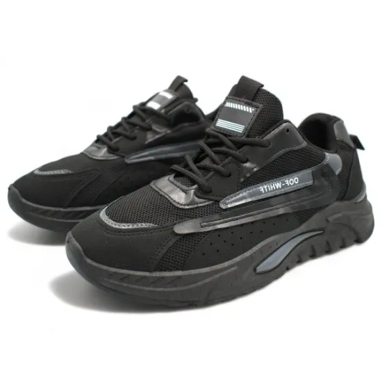 Παπούτσια Ανδρικά Αθλητικά Sneakers Μαύρο-Γκρι