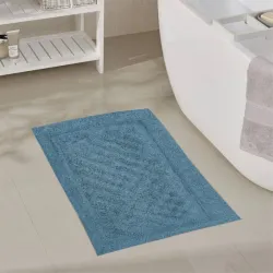Χαλάκι Μπάνιου Βαμβακερό 50x80 Σιέλ