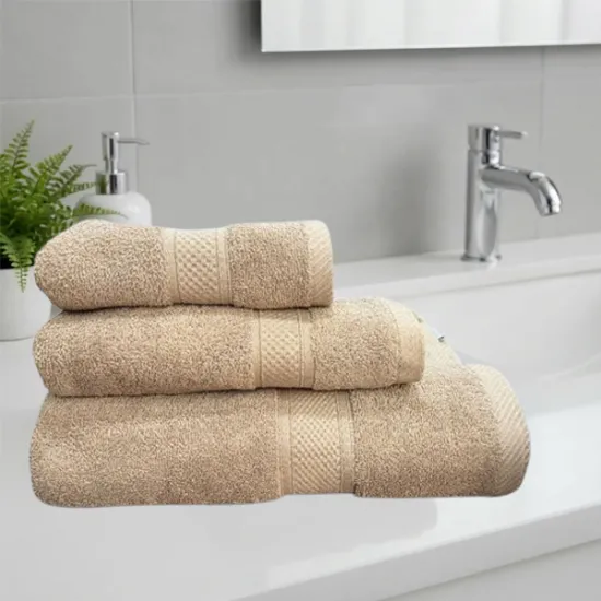 Σετ Πετσέτες 3 τμχ 600gr/τμ Cosy Μπεζ