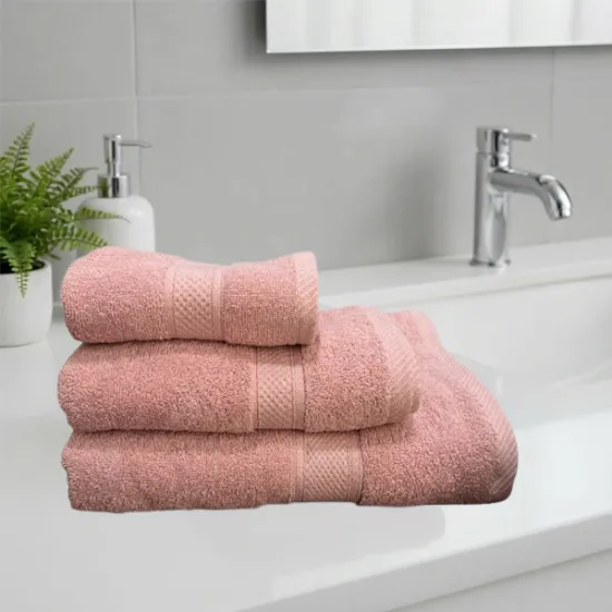 Σετ Πετσέτες 3 τμχ 600gr/τμ Cosy Σομόν