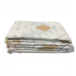 Σετ Ριχτάρια Σενίλ Γκρι Μπεζ 3 τεμαχίων