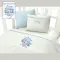 Σεντόνια Βρεφικά με Κέντημα Isadore Lorraine Σετ 120×160 Baby Elephant Blue