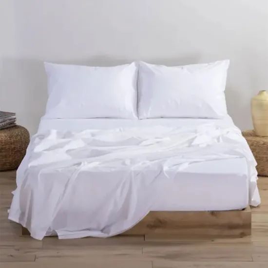 Πανωσέντονο Υπέρδιπλο Μονόχρωμο Λευκό 220x240
