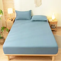 Πανωσέντονο Διπλό Μονόχρωμο Γαλάζιο 200x240