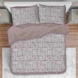 Σετ Σεντόνια Υπέρδιπλα 4τμχ 240X260 IL-LINE Καφέ Αρχαϊκό Μοτίβο