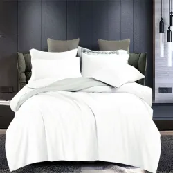 Σετ Υπέρδιπλα Σεντόνια 4 Τεμαχίων 220x240 Λευκό