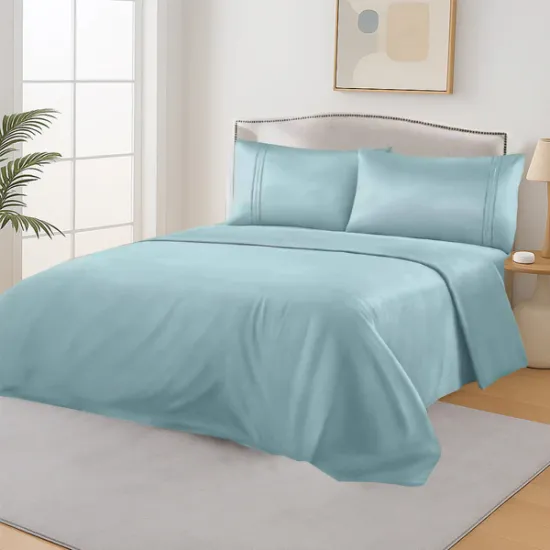 Σετ Σεντόνια Μονόχρωμα Υπέρδιπλα 4 τεμαχίων Βεραμάν