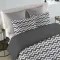 Παπλωματοθήκη Κομποζέ Υπέρδιπλη 220×240 Ideal Line Zic zac Γκρι Σκούρο