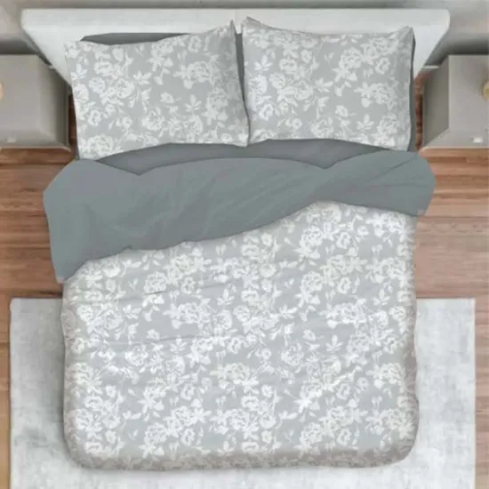 Σετ Σεντόνια Μονά 3τμχ 160X260 IL-LINE Γκρι Floral