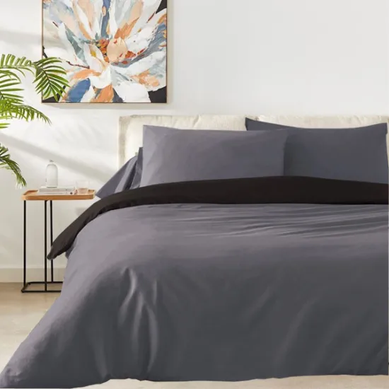 Σετ Σεντόνια Μονά 3τμχ IL-LINE 160×260 Γκρι-Μαύρο Spiti Bazaar