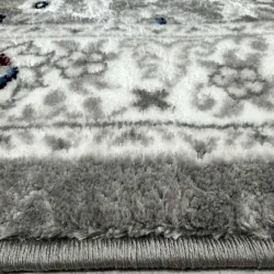 Σετ Χαλιά Κρεβατοκάμαρας 3τμχ Κλασσικά Γκρι με Σχέδια 80cm