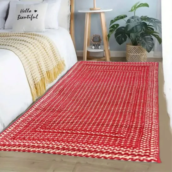 Σετ Χαλιά Κρεβατοκάμαρας 3τμχ Κόκκινο 66x180cm