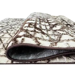 Σετ Χαλιά Κρεβατοκάμαρας 3τμχ Καφέ Σχέδιο 80x190cm