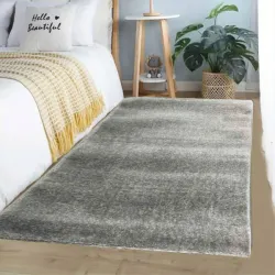 Σετ Χαλιά Κρεβατοκάμαρας 3τμχ Γκρι 66x180cm
