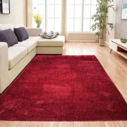 Χαλί Γούνα 130x190cm Κόκκινο