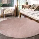 Xαλιά Shaggy Στρογγυλά Ροζ 200x200cm