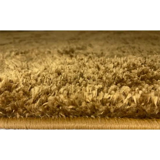 Χαλιά Shaggy 3D 190x220cm-Σκούρο χρυσό