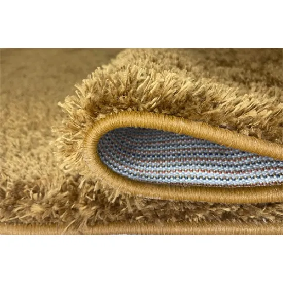 Χαλιά Shaggy 3D 190x220cm-Σκούρο χρυσό