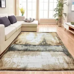Χαλί Ανάγλυφο Καφέ και Γκρι Αποχρώσεις 200x310cm