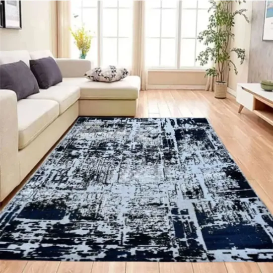 Χαλί Ανάγλυφο Γκρι Μαύρο 190x230cm