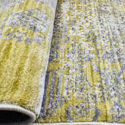 Xαλί  Ανάγλυφο Κίτρινο Με Γκρι Σχέδια 160x220cm