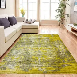 Xαλί  Ανάγλυφο Κίτρινο Με Γκρι Σχέδια 160x220cm