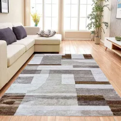 Xαλί Ανάγλυφο Μπεζ Καφέ Σχέδιο 160x220cm