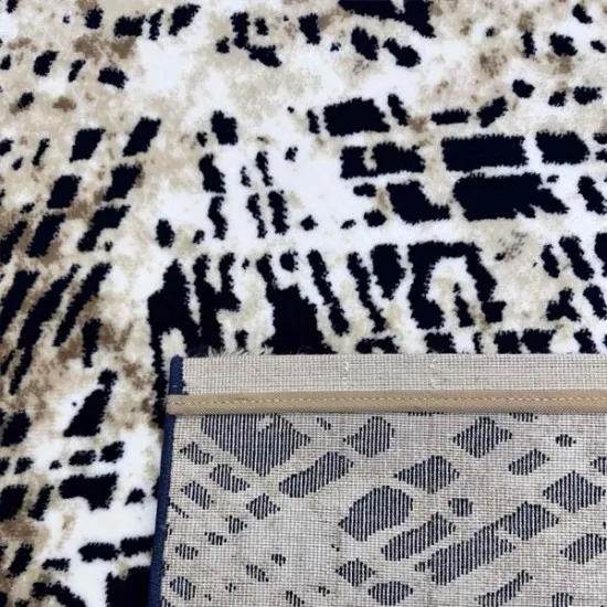 Xαλί Ανάγλυφο Καφέ Με Σχέδιο 160x220cm